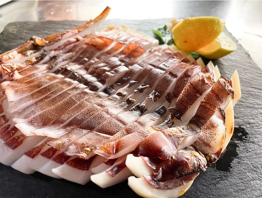 アオリイカの一夜干し